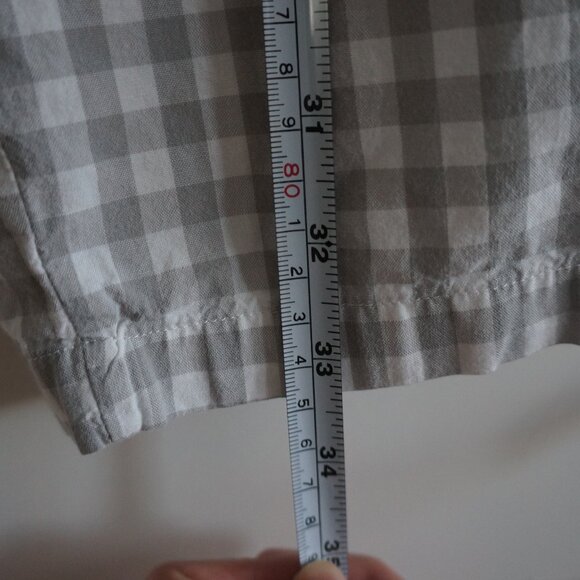 100% Cotton Grey Gingham Plaid Pajama set - Picture 8 of 8